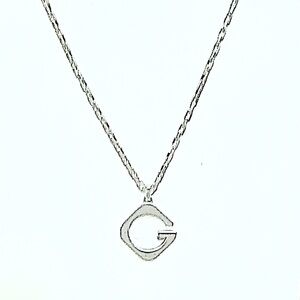 Gucci Silver Necklace with G Pendant